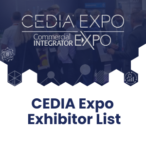 CEDIA Expo Exhibitor List