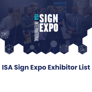 ISA Sign Expo Exhibitor List